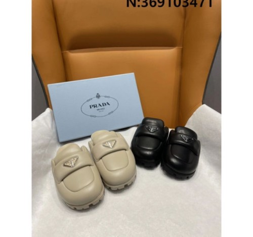 (A1공장) 프라다 23SS 레더 슬리퍼 2컬러  (여성용)