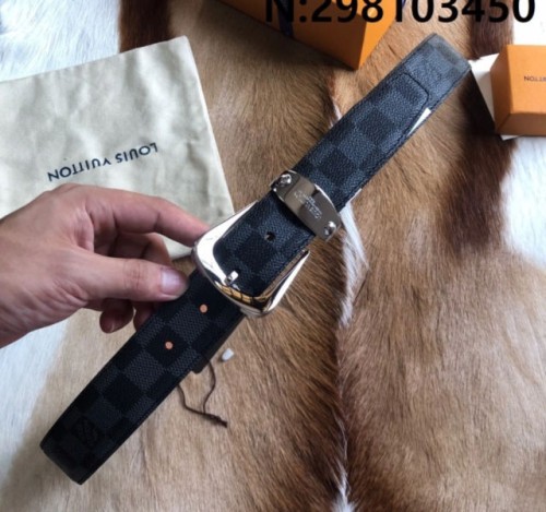 루이비통 체커보드 엘립스 벨트 블랙 M6919 3.5cm