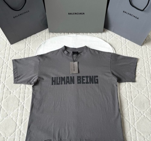 (AR 공장) 발렌시아가 25SS 디스트로이드 그레이프린트 반팔
