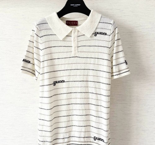 (AR 공장) GU. 25SS 테리 니트 자수 울 반팔