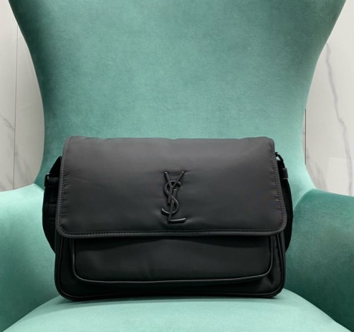 (석류공장) YSL. 니키 모노그램 나일론 숄더백