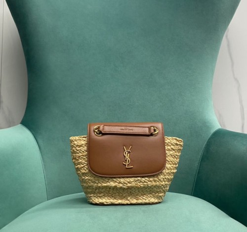 (석류공장) YSL. 미니 라피아 레더 숄더 백