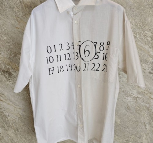 (GTR 공장) 마르지엘라 25SS 디지털 프린트 콘트라스트 셔츠